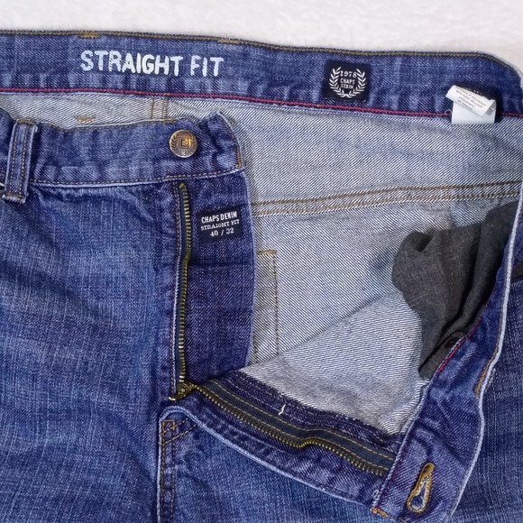 Vintage Chaps Jeans Mens Size 40x32 Straight Fit Blue Denim Relaxed Casual - Picture 12 of 16